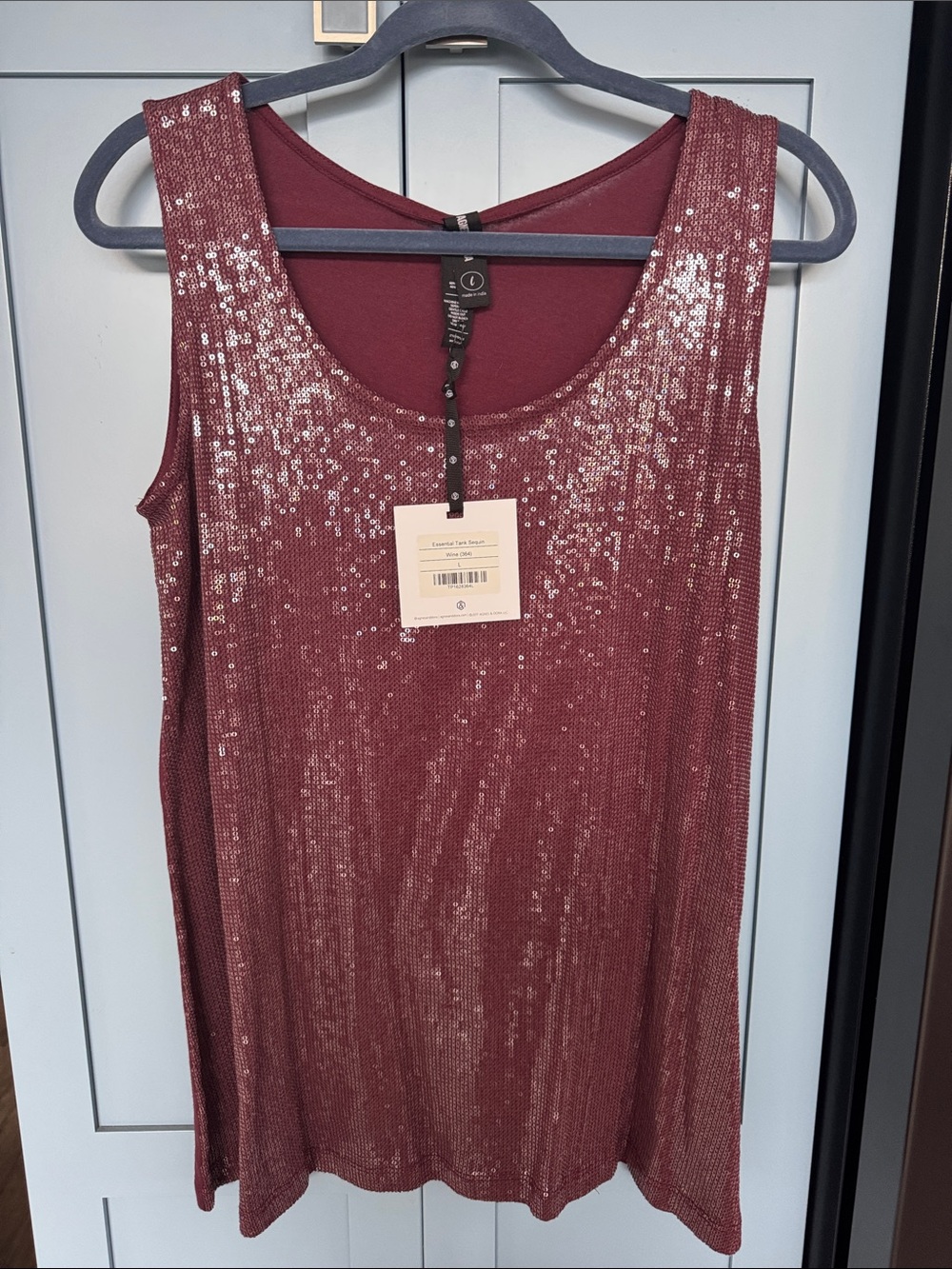 Tag on Sequin Tank